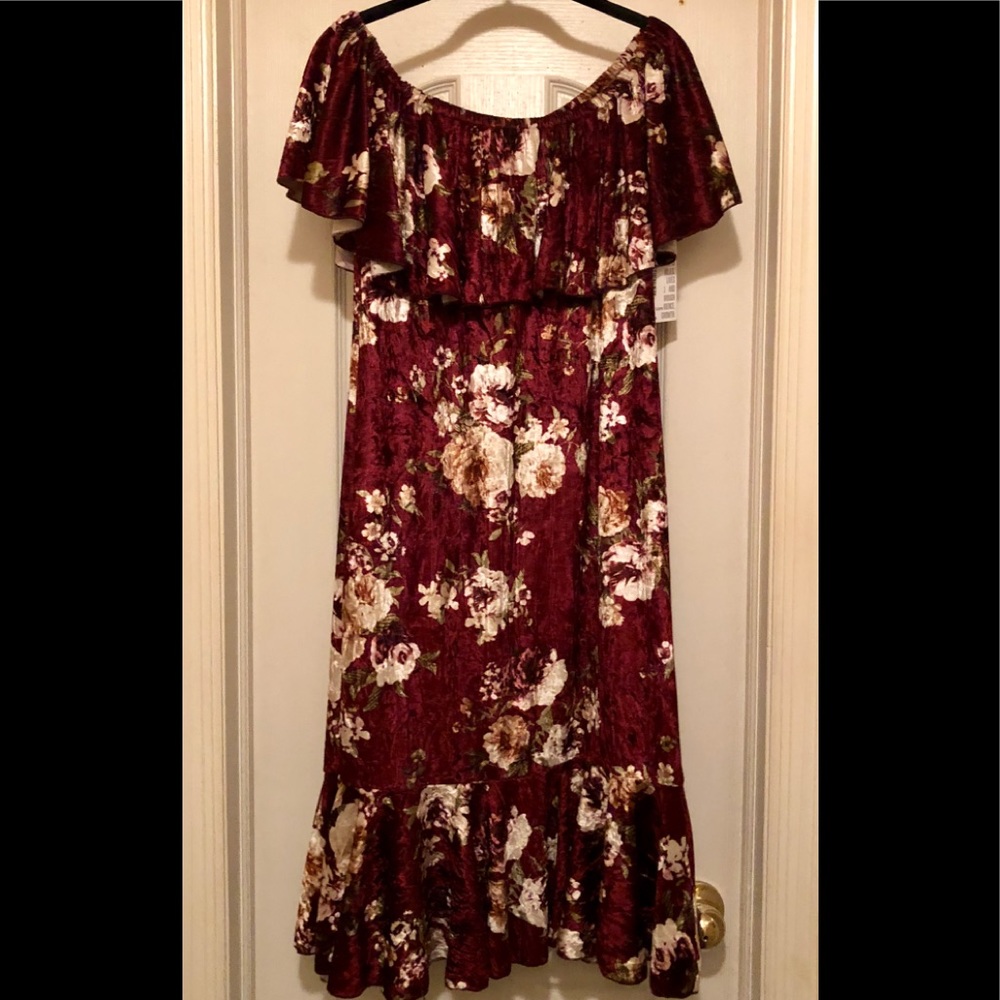 LuLaRoe Velvet Floral Print Cici